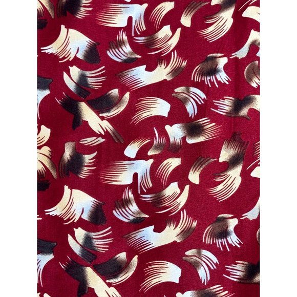 Tom Baine London Red Pattern Button Up L/S Shirt Mens Small - Picture 8 of 8